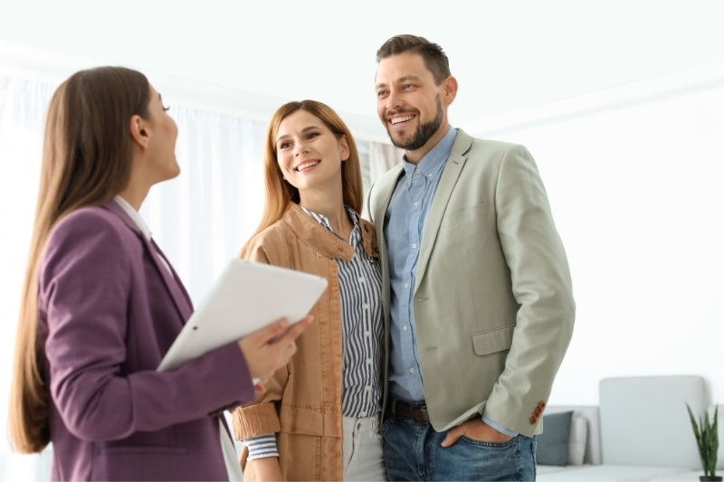 Couple meeting with Loan Officer